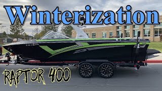 Indmar Raptor 400 winterization process on a 2015 Tige Z3 Z3 How to winterize a boat [upl. by Ramburt694]