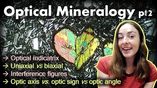 Optical Mineralogy Pt2 Optical Indicatrix Uniaxial vs Biaxial Interference Figures  GEO GIRL [upl. by Acsisnarf]