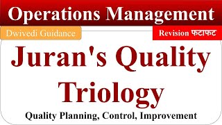 jurans Quality Triology Quality triology Juran triology juran quality juran quality management [upl. by Ahsekat]