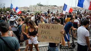 Nouvelle journée de manifestations en France contre le passe sanitaire • FRANCE 24 [upl. by Portland]