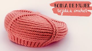 Como Tejer Boina de Mujer a Crochet paso a paso [upl. by Lillis]