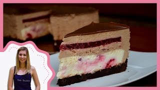 Málnás csokoládés mousse torta elkészítése recepttel  Sütik Birodalma [upl. by Tatianna]