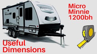 Winnebago Micro Minnie 2100bh Useful Dimensions [upl. by Maidy641]