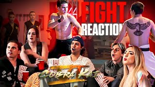 COBRA KAI SEASON 6 CAST REACTION ON ROBBY VS HAWKS 🔥🔥🔥 [upl. by Anitnauq]