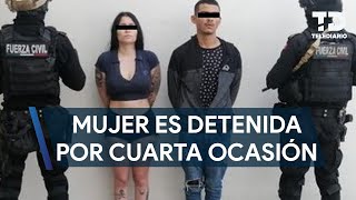 Mujer es detenida por cuarta ocasión en la colonia Hacienda Mitras en Monterrey [upl. by Econah]