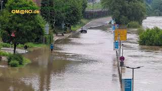 Hochwasser am Neckar in Eberbach 02062024 [upl. by Anahoj]