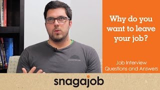 Job interview questions and answers Part 9 Why do you want to leave your current job [upl. by Aynom83]