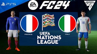 FC 24 France vs Italy  Nation League 2024  PS5 [upl. by Jemy]