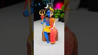 Shiv Shakti idol making with clay 🌸 Shiv Parvati ji making 🙏🏻 Har Har Mahadev shorts short [upl. by Luisa]