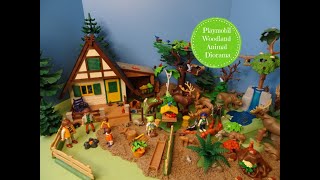 Playmobil Woodland Animal Forest Diorama  Learn Animal Names [upl. by Itnava203]