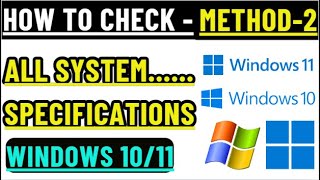 How to Check Computer Specifications in Windows 1011  DXDIAG  Method2 [upl. by Nevram]