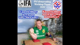 IFA Armwrestling Worldcup France 2020  Can Hellboy keep up till 78kg too [upl. by Brade735]