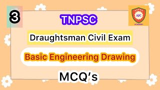 TNPSC  Draughtsman Civil ExamBasic Engineering DrawingMCQ’s  3 [upl. by Icul]