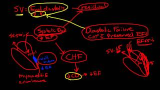 Pathophysiology of Diastolic and Systolic CHF [upl. by Saba]