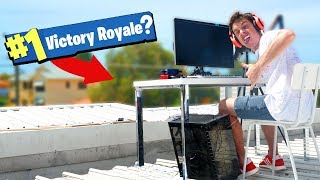 Fortnite Battle Royale ON MY ROOF [upl. by Udale]