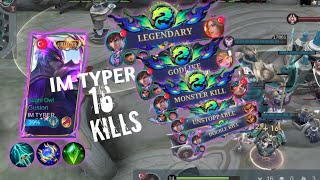 16 Kills 0 Death  Gameplay Gusion by IM TYPER  MOBILE LEGENDS [upl. by Valente806]