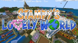 STAMPYS LOVELY WORLD TRIP in Minecraft Bedrock  Visiting Iconic Builds [upl. by Ferwerda102]