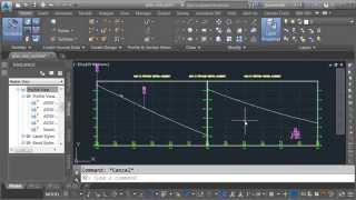 Civil 3D Creating Split Profile Views [upl. by Eisus]