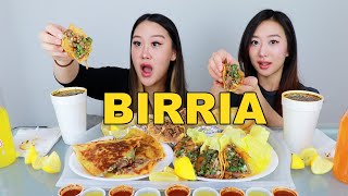 BIRRIA TACOS BURRITO QUESADILLA 🌮  MEXICAN FOOD MUKBANG [upl. by Attevroc]