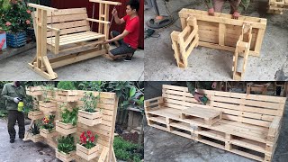 4 DIY ideas best creative and recycled pallet  Creative Uses For Old Pallets [upl. by Borek]