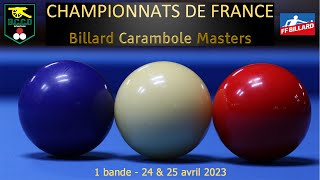 Championnat de France Masters  1 bande  Billard 2  Double KO [upl. by Belsky]