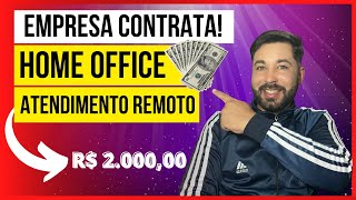 EMPRESA CONTRATA PARA TRABALHO HOME OFFICE REMOTO  Com e sem experiência [upl. by Reham]