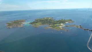 Fly to the Scilly Isles in a Microlight 2023 Landing on Tresco [upl. by Aehsrop928]