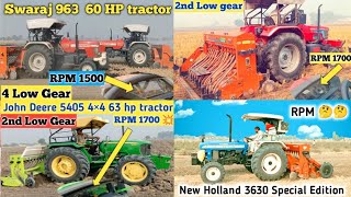 देखिए पहली बार 5 Tractor उतरे सुपर सीडर में New Holland3630 Swaraj 963 John Deere 5405 Super Seeder [upl. by Aicyle]