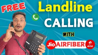 How to Connect Jio Airfiber amp Airtel Airfiber Unlimited Calling With Landline [upl. by Anim]