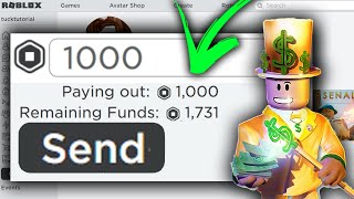 How To Give Robux To Friends Full Guide  Send Robux To Friends Easily [upl. by Ardnuas]