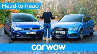 VW Golf R vs Audi S3 2018  find out which is the best  HeadtoHead [upl. by Phillie]