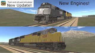 Train amp Rail Yard Simulator New Update New Engines [upl. by Ahsiki]