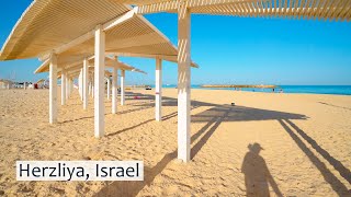 Israels Coastal Beauty at Dawn 💚💛 Relaxing walk From Marina Herzliya to Herzliya Pituach [upl. by Sreip]