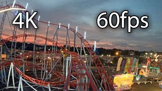 Sea Viper at sunset front seat 4K onride POV 60fps Palace Playland [upl. by Brindell]