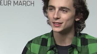 Timothée Chalamet speaks French with English subtitles for 30 seconds straight [upl. by Jevon]