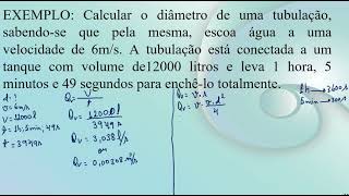 hidrodinâmica vazão volumétrica parte III exercício [upl. by Ardene]