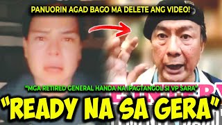 KAKAPASOK LANG NAGBANTA NA MGA RETIRED GENERAL HANDA IPAGTANGOL SI VP SARA LABAN SA MGA KALABAN NYA [upl. by Nalyorf]