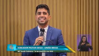 Vereador Pastor Diego enaltece o trabalho das forças de segurança [upl. by Meer640]