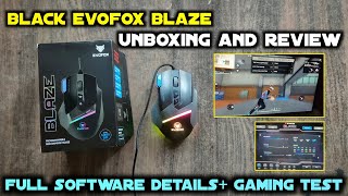 AMKETTE Evofox BLAZE Black 12800 Dpi Gaming Mouse Sensor And 8 Buttons RGB Wired Optical Full Review [upl. by Smada464]