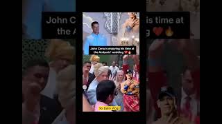 John Cena arrived in Ambani Wedding with Traditional Look and Dance shortsfeed [upl. by Nyrhtac883]