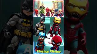 Team Avengers Part 2 Spiderman🆚 Batman🆚 Ironman🆚 Captain America Transform coffindance tileshop [upl. by Balthazar]