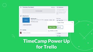 How to track time for Trello task with TimeCamp Power Up [upl. by Amadus557]