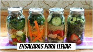 Ensaladas para llevar opción vegana incluída [upl. by Annauqahs]