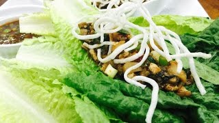 Lettuce Wraps with Chicken Raihanas Cuisines [upl. by Vitkun]