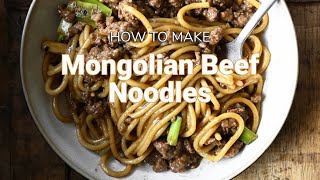 Cant StopEatingDelicious Mongolian Noodles with Ground Beef [upl. by Elazaro]