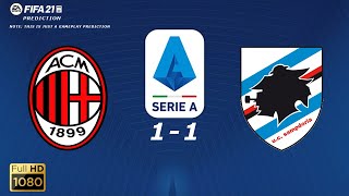 AC Milan vs Sampdoria  Serie A  03042021  Fifa 21 [upl. by Salis643]