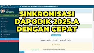 CARA SINKRONISASI APLIKASI DAPODIK VERSI 2025A SEMESTER GANJIL  CARA SINKRON DAPODIK VERSI 2025A [upl. by Acirret]