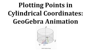 Plotting Points in Cylindrical Coordinates GeoGebra Animation [upl. by Yssej]