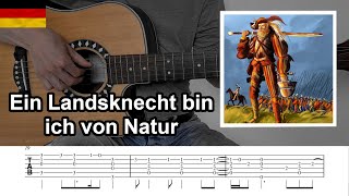 Ein Landsknecht bin ich von Natur  fingerstyle guitar TAB [upl. by Jordain442]