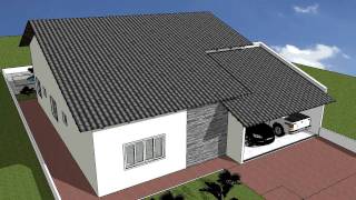 Desenho  Projeto Sketchup  Casa 04 [upl. by Tamma238]